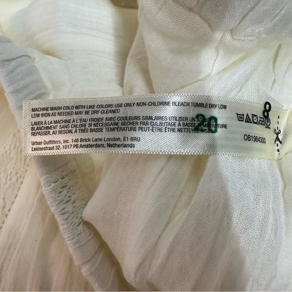 Free People Beach Shorts Embroidered Lace Drawstring Ivory Oversized Short Small - Picture 11 of 12